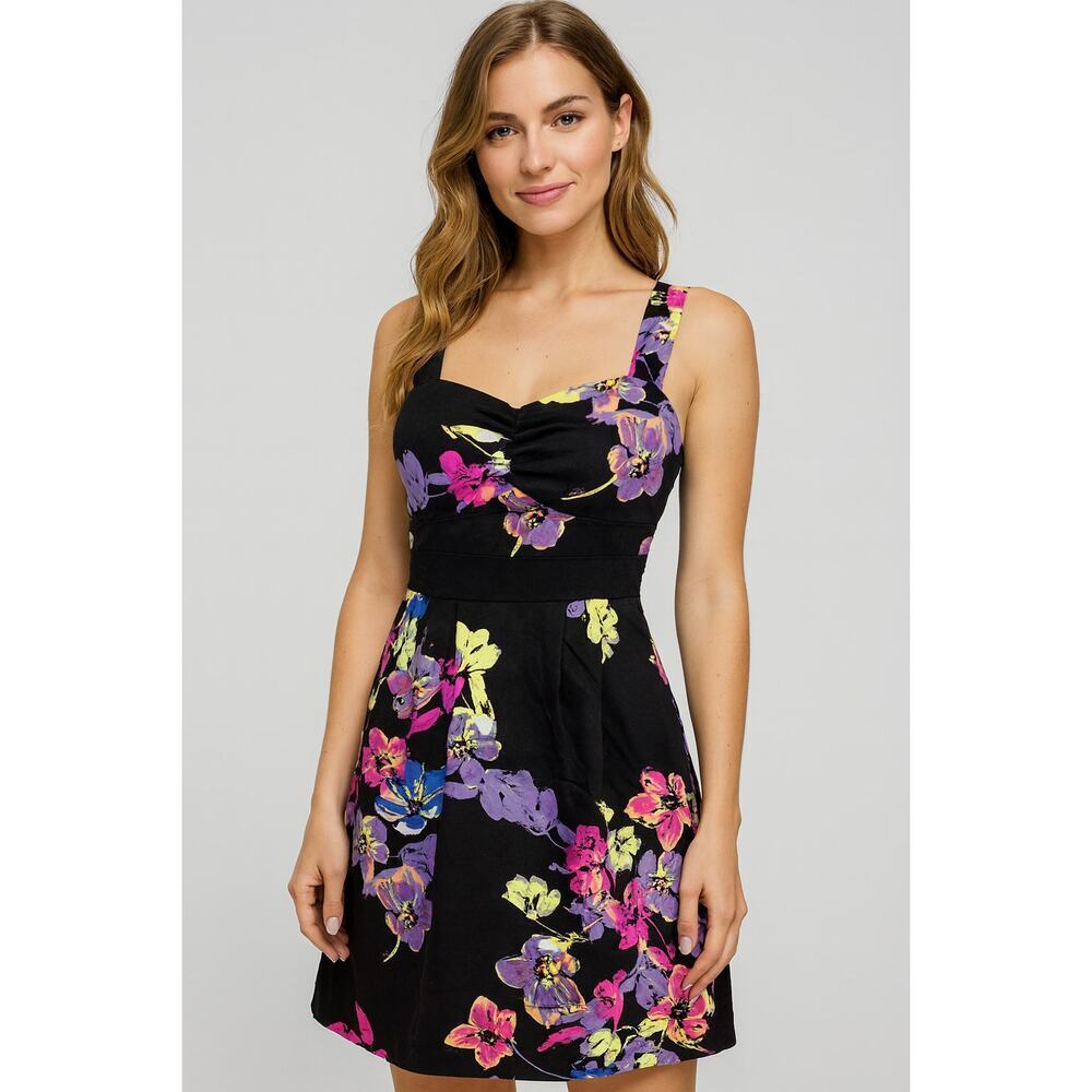Candies sz 0 y2k pocket dress floral colorful tank summer midi EUV stretch